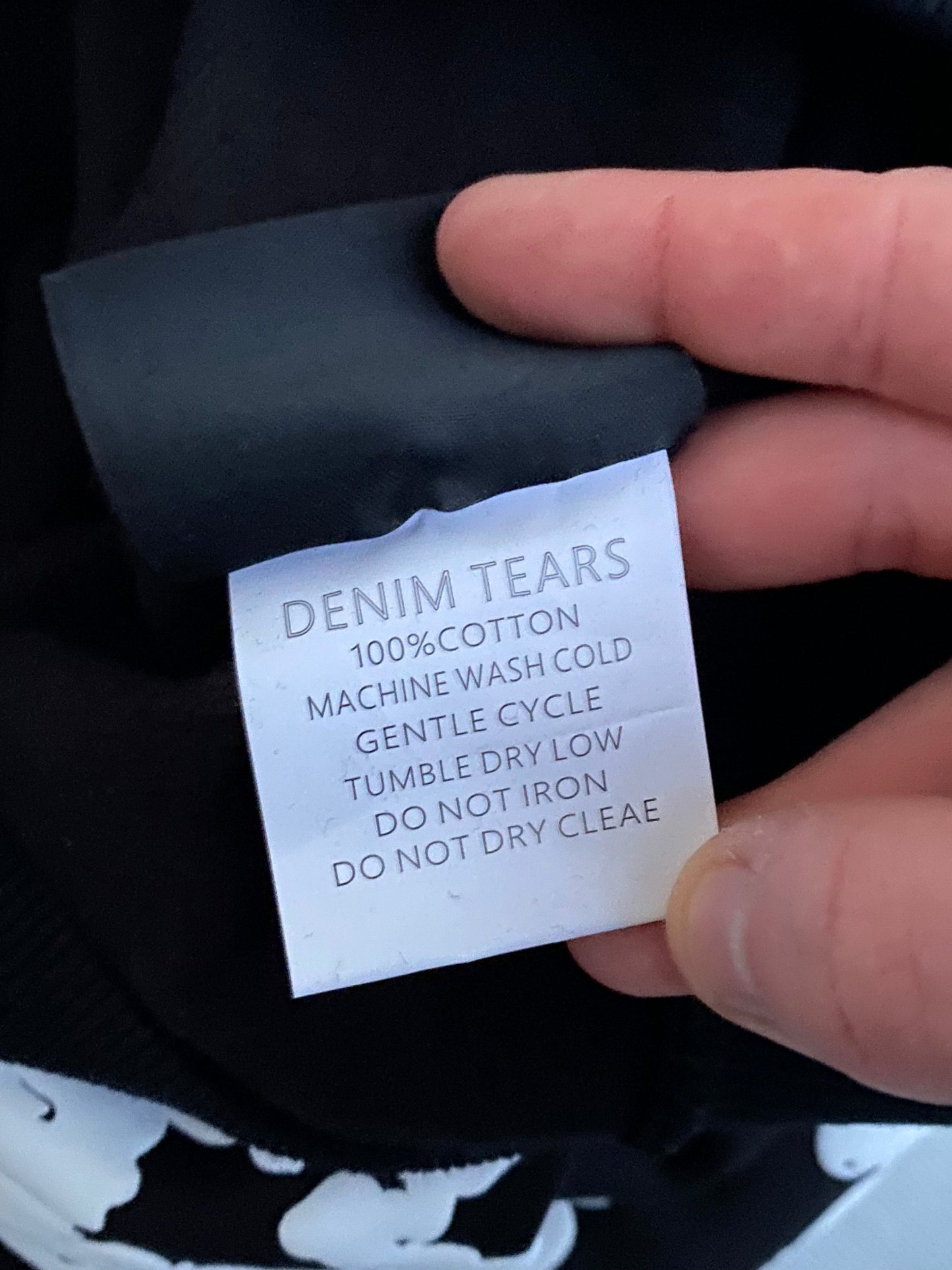 BLACK DENIM TEARS HOODIE