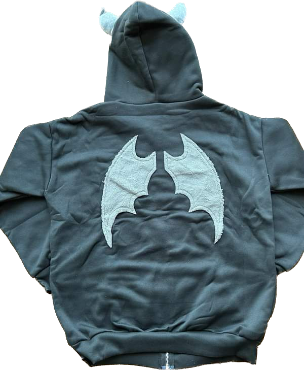 BLACK HORN ZIP HOODIE