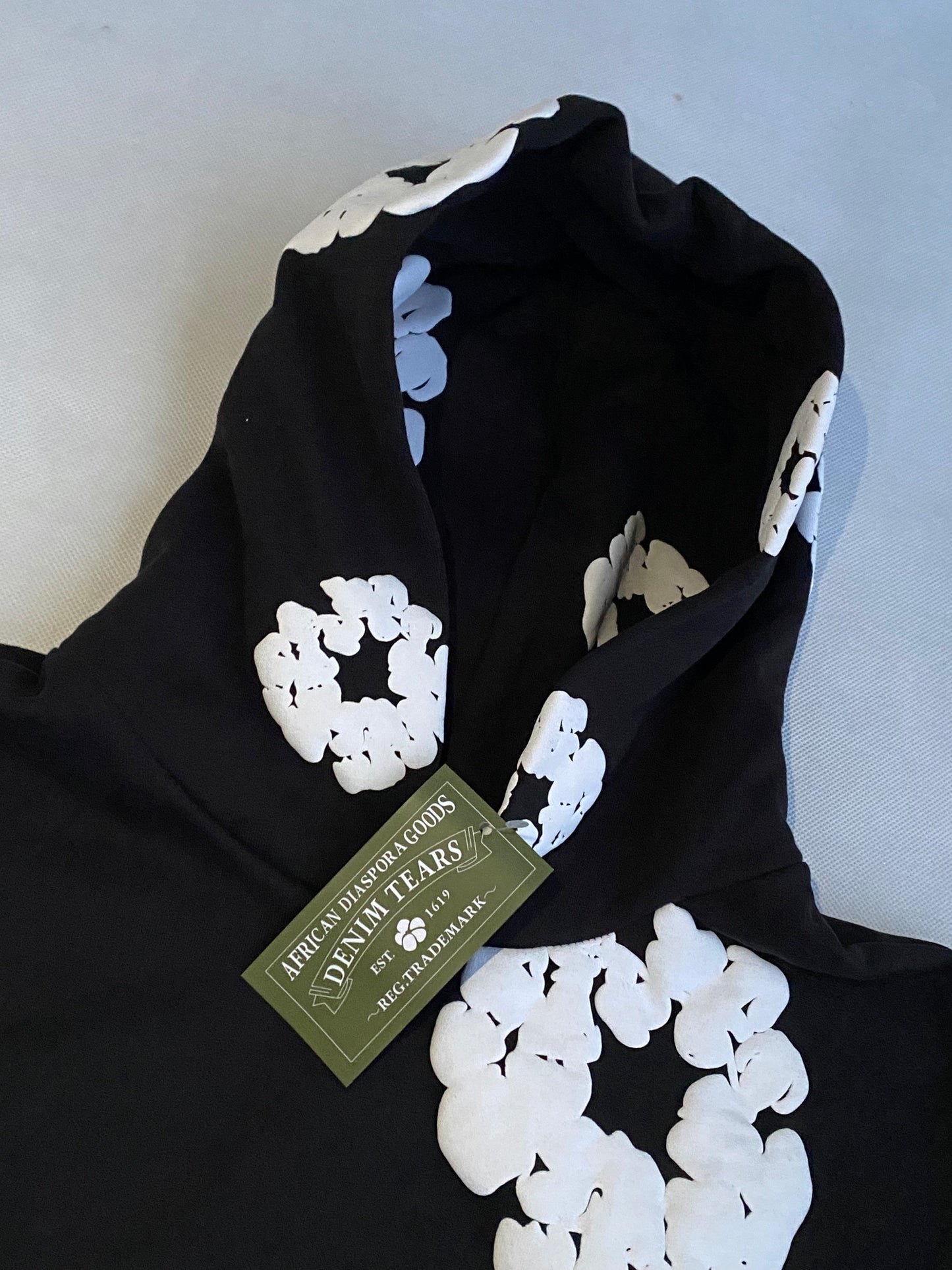 BLACK DENIM TEARS HOODIE