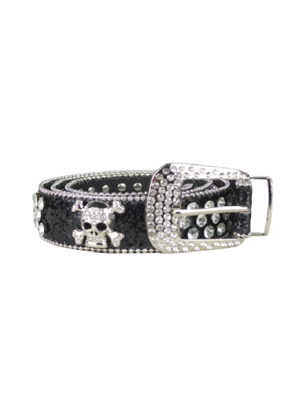 BLACK SKULL BELT