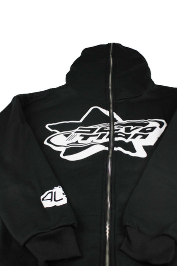 BLACK FULL ZIP HOODIE